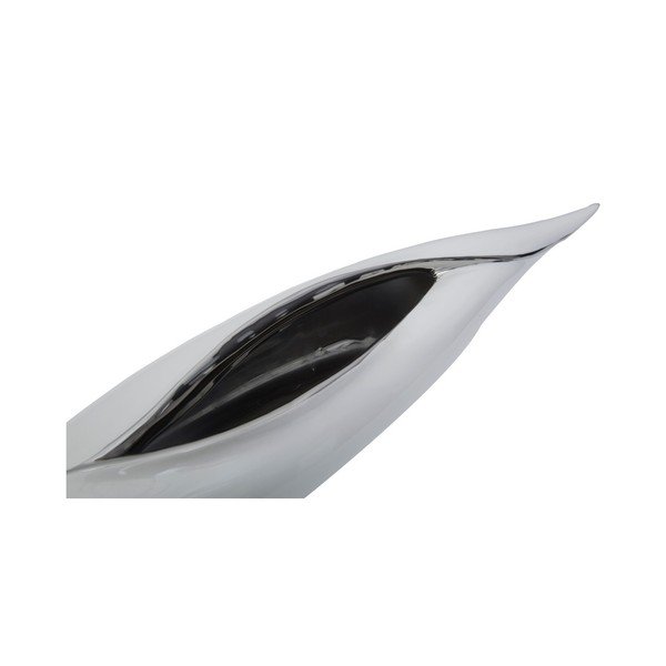 Bianco Roll fehér-ezüst kerámia váza - Mauro Ferretti-image-1