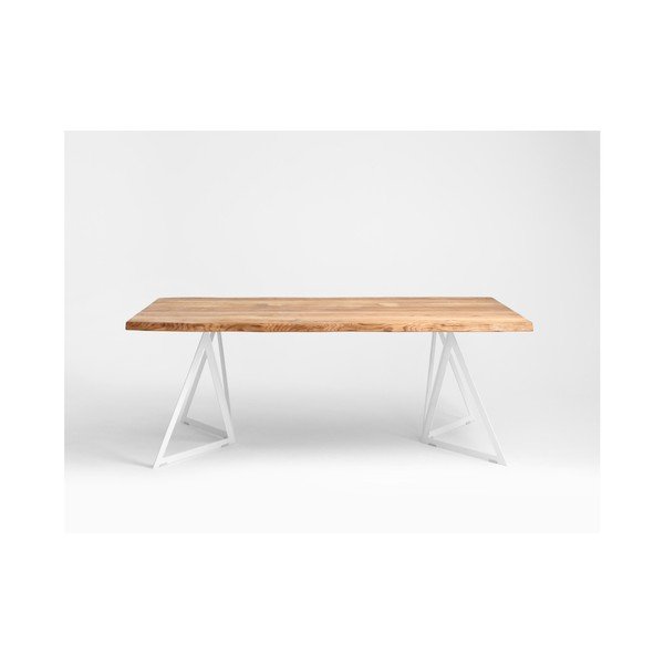 Sherwood étkezőasztal tölgyfa asztallappal, 180 x 90 cm - Custom Form-image-1