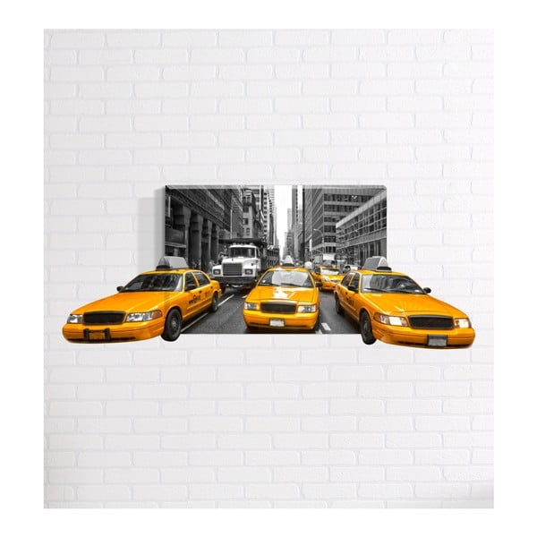 Taxi 3D fali kép, 40 x 60 cm - Mosticx