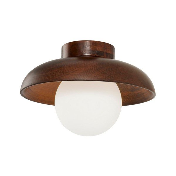 Barna mennyezeti lámpa üveg búrával ø 24 cm Elsa – Opviq lights