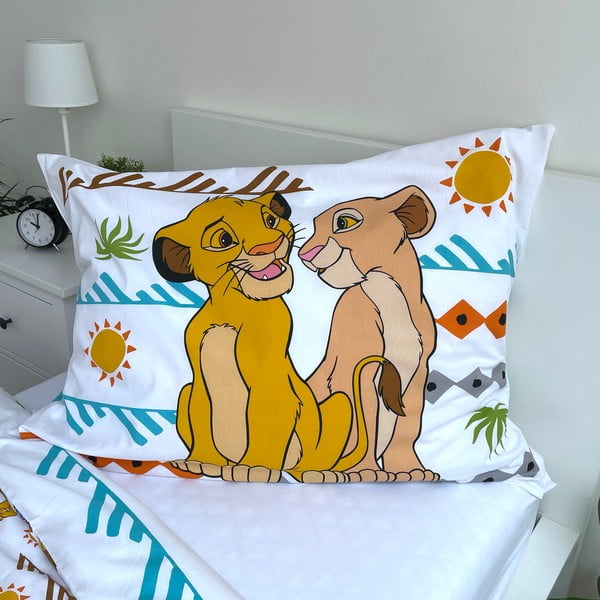 Egyszemélyes pamut gyerek ágyneműhuzat 140x200 cm Lion King Africa – Jerry Fabrics-image-3