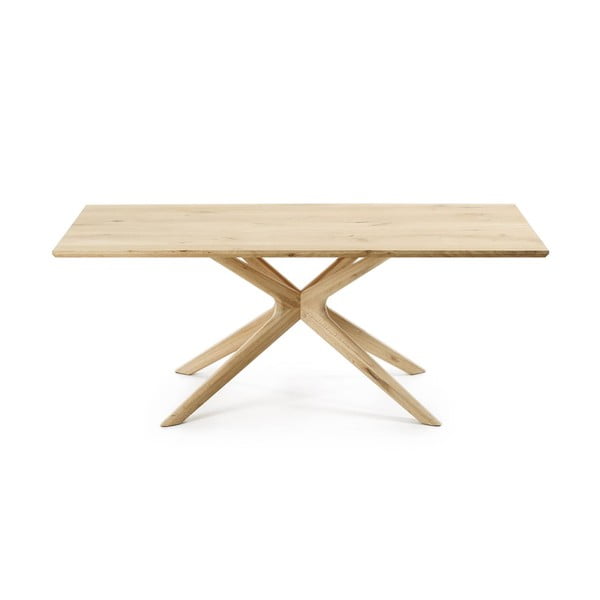 Étkezőasztal tölgyfa dekoros asztallappal 100x200 cm Armande – Kave Home