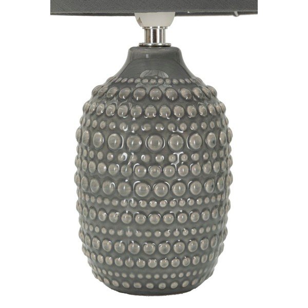 Szürke kerámia asztali lámpa textil búrával (magasság 30,5 cm) Points – Mauro Ferretti-image-2