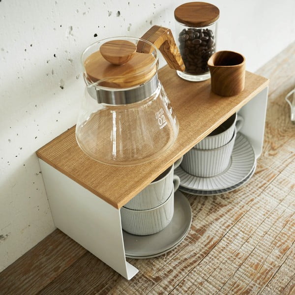 Fehér-natúr színű fém kiegészítő polc 30,5x14 cm Tosca – YAMAZAKI-image-3