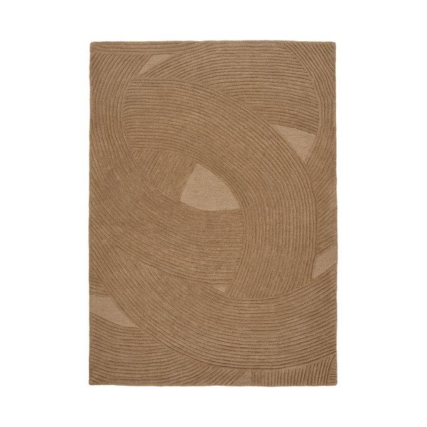Sötét natúr színű kézi szövésű gyapjú szőnyeg 160x230 cm Pune – House Nordic