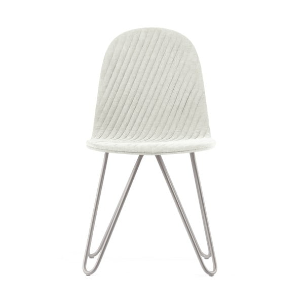 Mannequin X Stripe krémszínű szék fém lábakkal - Iker
