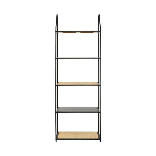 Fekete-natúr színű fém polcos állvány 61x179x34 cm Depok – Premier Housewares-image-4