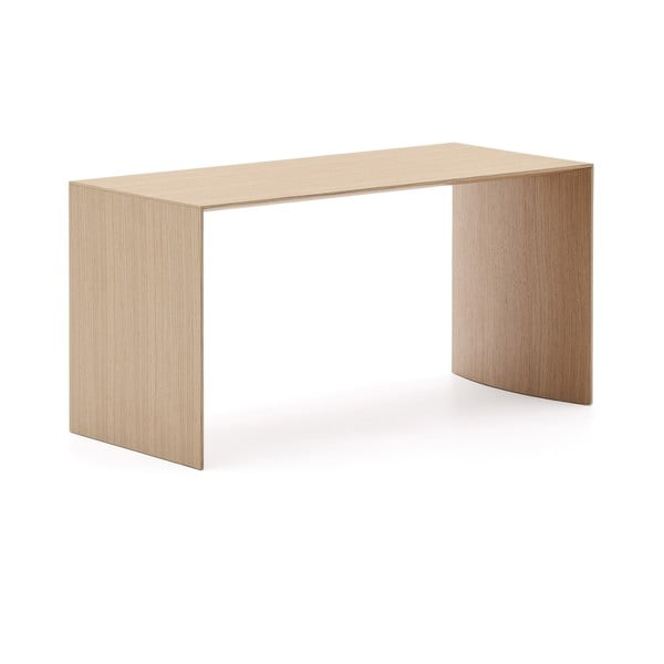 Világos natúr színű dohányzóasztal tölgyfa dekorral 45x90 cm Litto – Kave Home