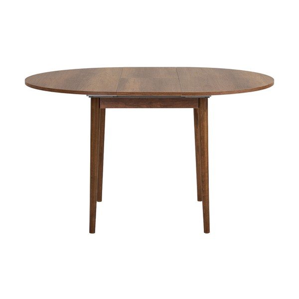 Kerek bővíthető étkezőasztal hosszabbító asztallappal diófa dekorral ø 100 cm Viona – Kalune Design-image-4
