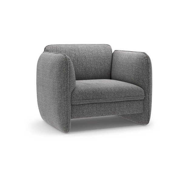 Sötétszürke zsenília fotel Georgia – Micadoni 