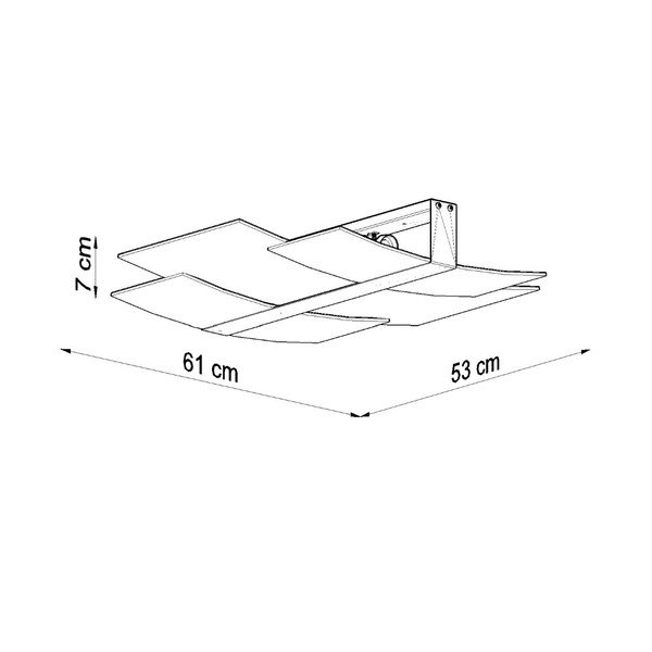 Fehér mennyezeti lámpa üveg búrával 53x61 cm Marett – Sollux-image-3