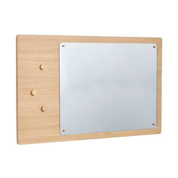 Fali tükör tömörfa kerettel 80x50 cm Split – Hübsch-image-3