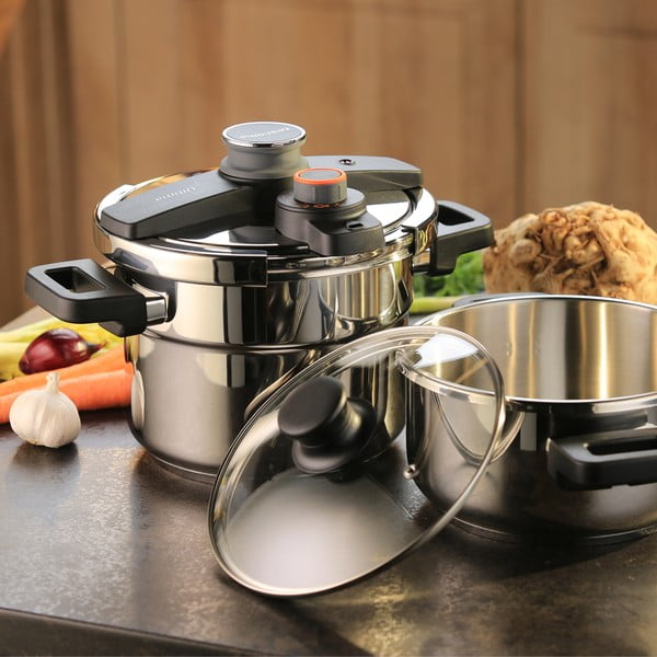 Kukta típusú rozsdamentes acél edénykészlet fedővel 4 db-os Ultima duo – Tescoma-image-1