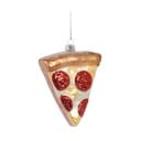 Üveg kézzel készített karácsonyfadísz 10 cm Pizza Slice – Sass & Belle