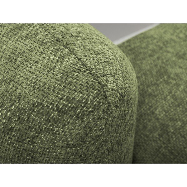 Zöld zsenília kinyitható-tárolóhelyes sarokkanapé (jobb oldali-heverő résszel) Mele – Makamii-image-4