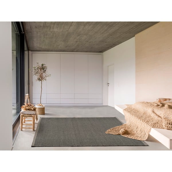 Kiran Liso szürke gyapjú szőnyeg, 80 x 150 cm - Universal-image-1