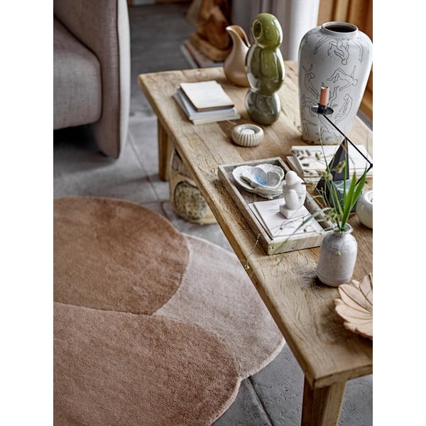 Barna gyapjú szőnyeg 110x140 cm Denton – Bloomingville-image-2