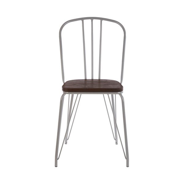 Szürke-sötét natúr színű szilfa étkezőszék District – Premier Housewares-image-2