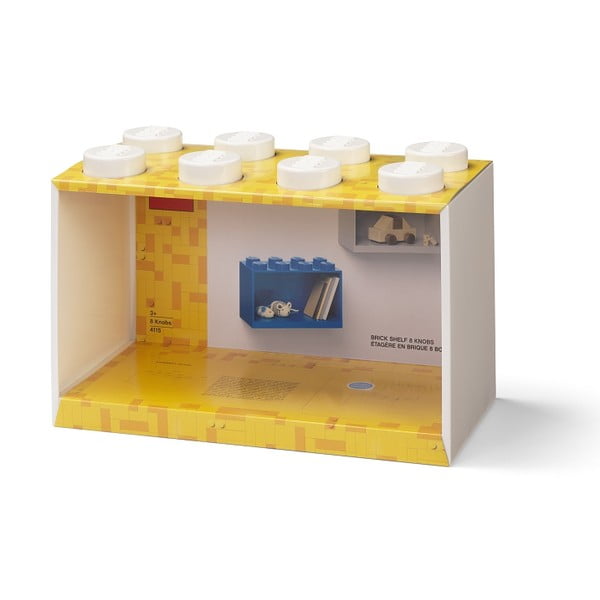 Brick 8 gyerek fehér fali polc - LEGO®-image-2