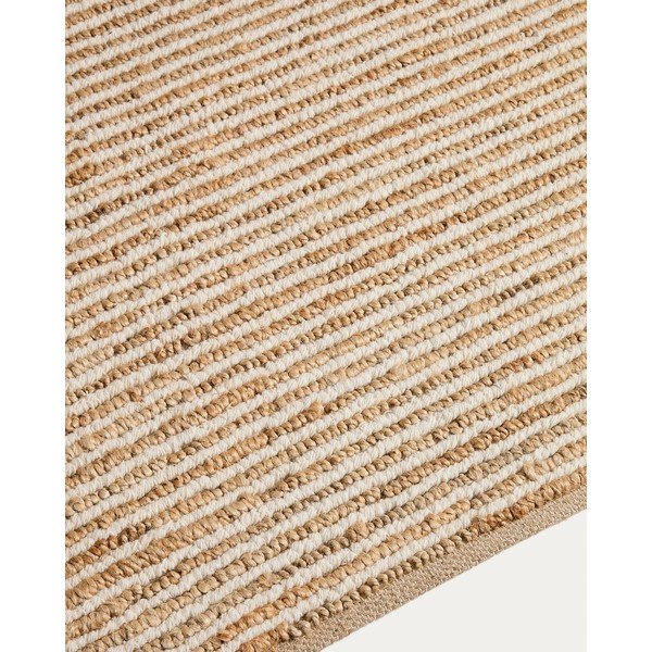 Natúr színű kézi szövésű juta szőnyeg 160x230 cm Derule – Kave Home-image-1