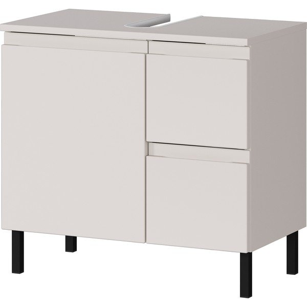 Krémszínű alacsony mosdó alatti szekrény 60x56 cm Salinas – Germania-image-2