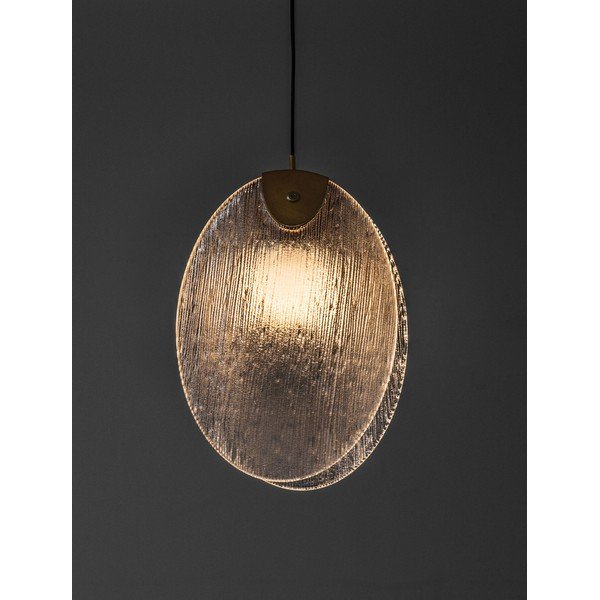Sárgaréz színű acél LED függőlámpa üveg búrával Shelina – Nova Luce-image-2