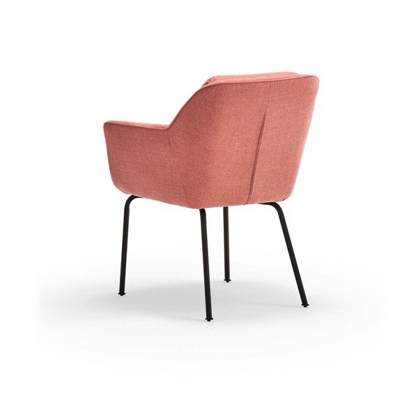 Rózsaszín kárpitozott karfás étkezőfotel Sadira – Teulat-image-4