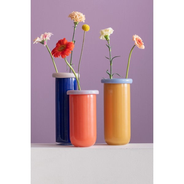 Narancssárga üveg váza (magasság 25 cm) Plegado  – PT LIVING-image-1