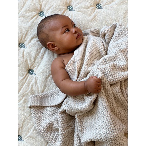 Világossárga-kék bio pamut steppelt gyerek takaró 90x120 cm Balloon – Cam Cam Copenhagen-image-3