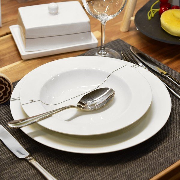 Ezüstszínű rozsdamentes acél evőeszköz készlet 24 db-os Mirror – Orion-image-1