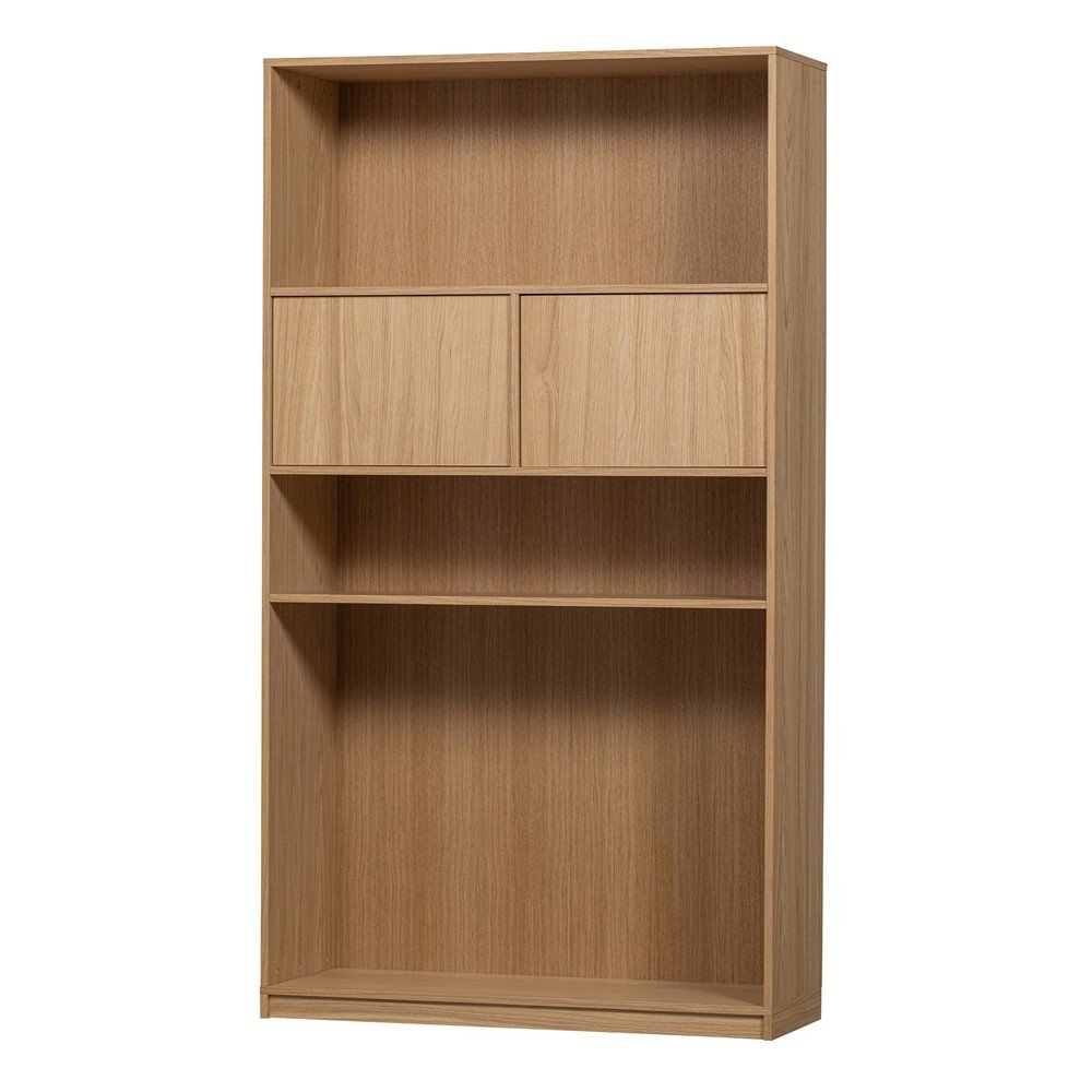 Natúr színű moduláris könyvespolc tölgyfa dekorral 110x199 cm Modulair – vtwonen