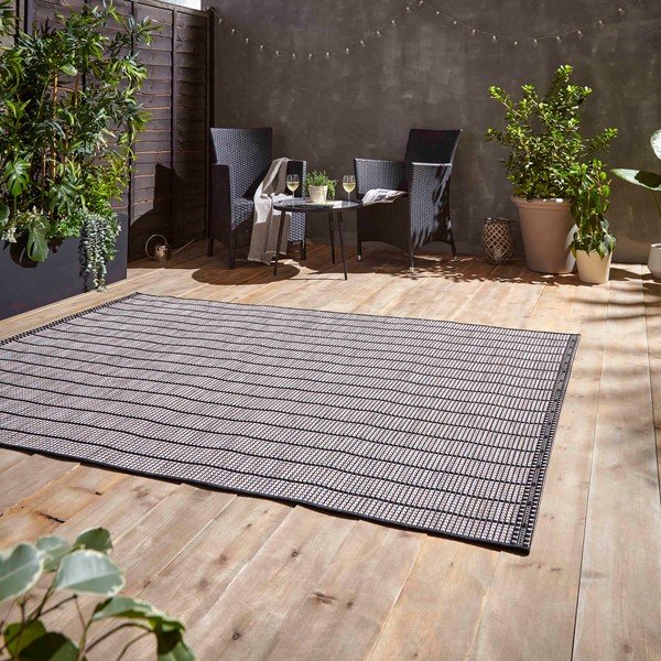 Sötétszürke kültéri szőnyeg 120x170 cm Santa Monica – Think Rugs-image-2