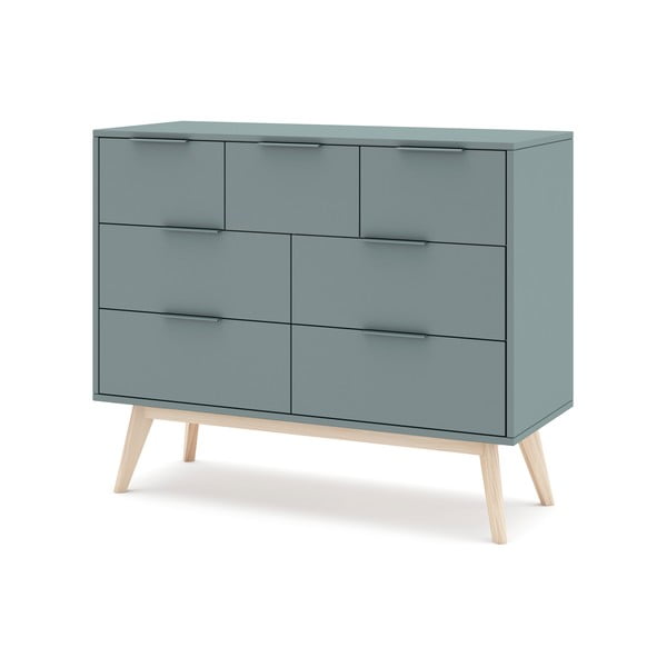 Szürkészöld komód 120x83x40 cm Pisco – Marckeric-image-3