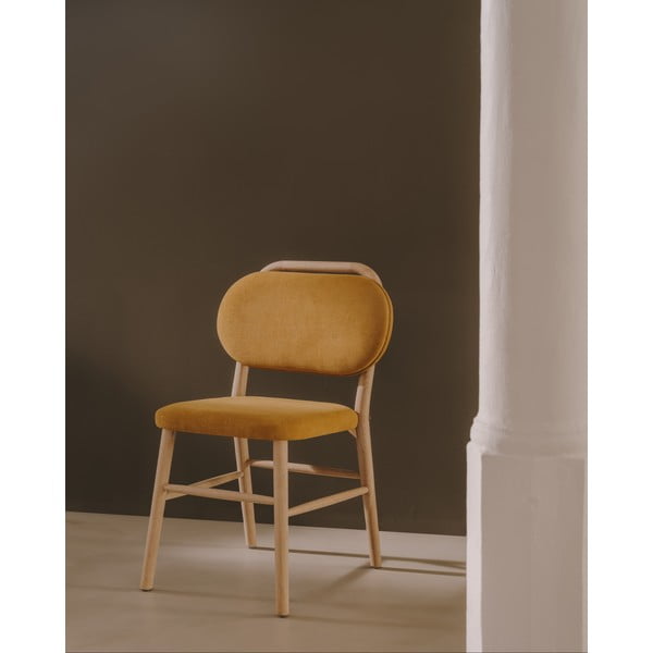Mustársárga étkezőszék szett 2 db-os Helda – Kave Home-image-1