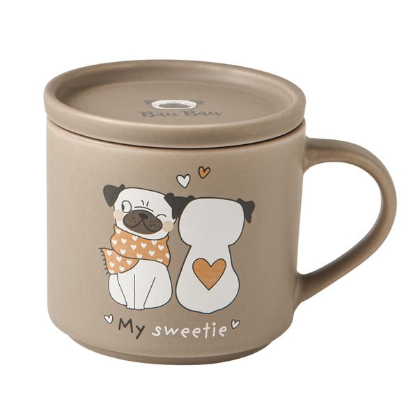 Bézs-világosbarna porcelán bögre szett 2 db-os 35 ml – Brandani-image-2