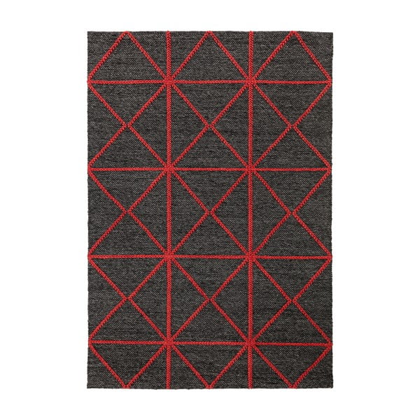 Carpets Prism fekete-piros szőnyeg, 200 x 290 cm - Asiatic Carpets