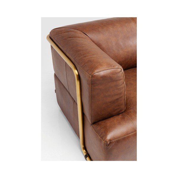 Salto háromszemélyes bőr kanapé - Kare Design-image-2