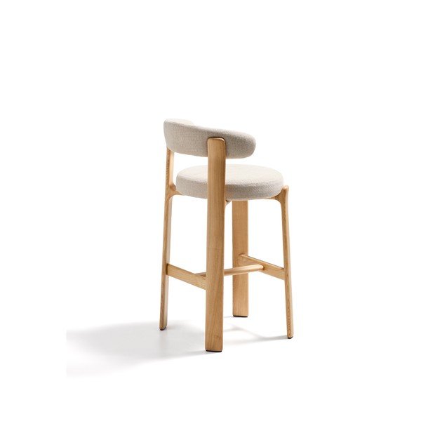 Bézs-világos natúr színű kőrisfa bárszék (ülésmagasság 75 cm) Granite – Kave Home-image-4