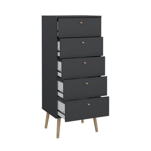 Antracitszürke magas komód 50x120 cm Bodo – Tvilum-image-3