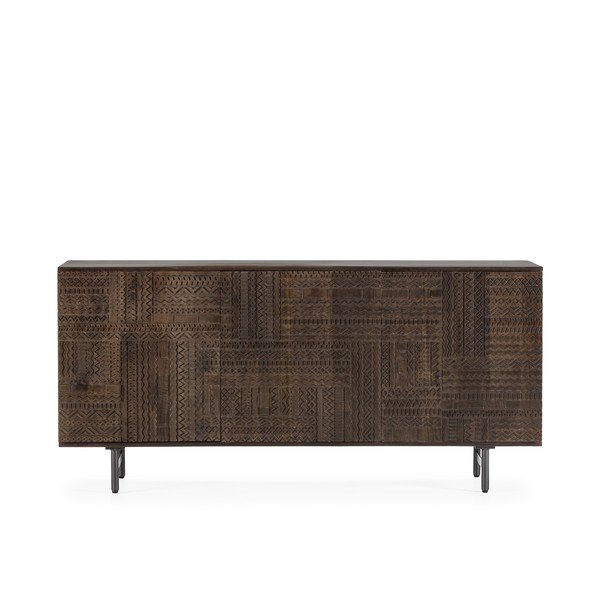 Sötétbarna mangófa komód 160x75x40 cm Kalai – MOME