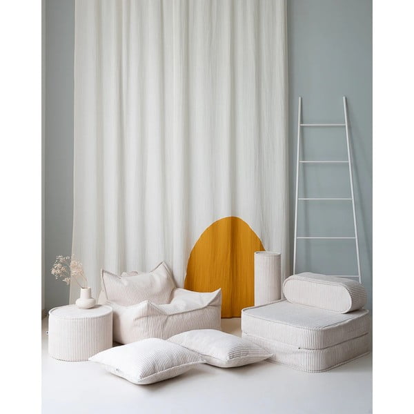 Krémszínű kordbársony párna gyerek kanapéhoz Block – Wigiwama-image-1