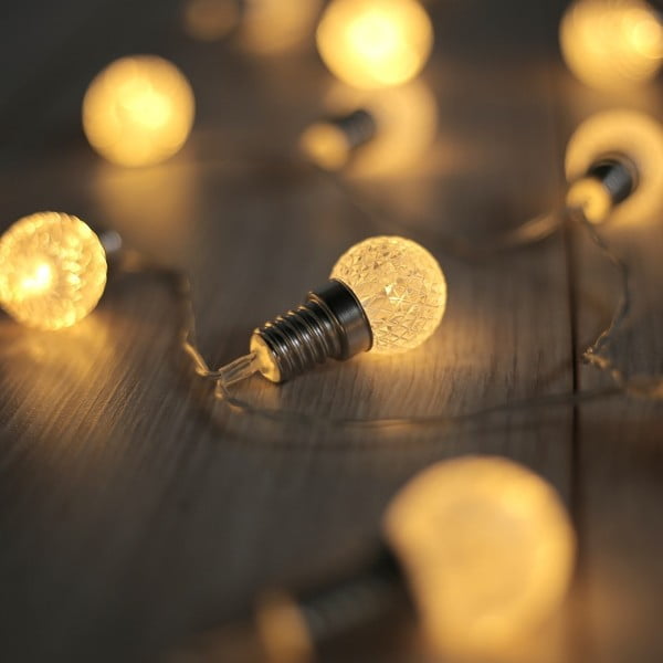 Bulb gyöngysor alakú LED fényfüzér, 20 izzós, 2,4 m - DecoKing-image-1