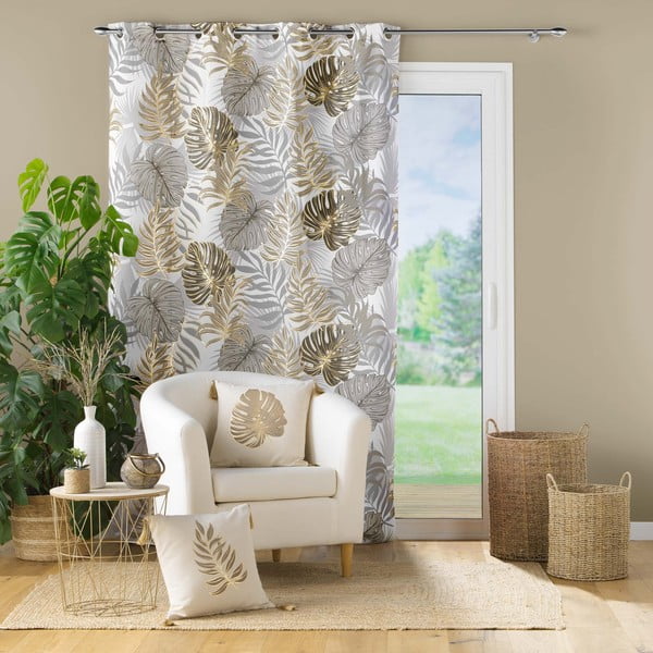 Szürke-aranyszínű függöny 140x260 cm Mogador – douceur d'intérieur-image-2