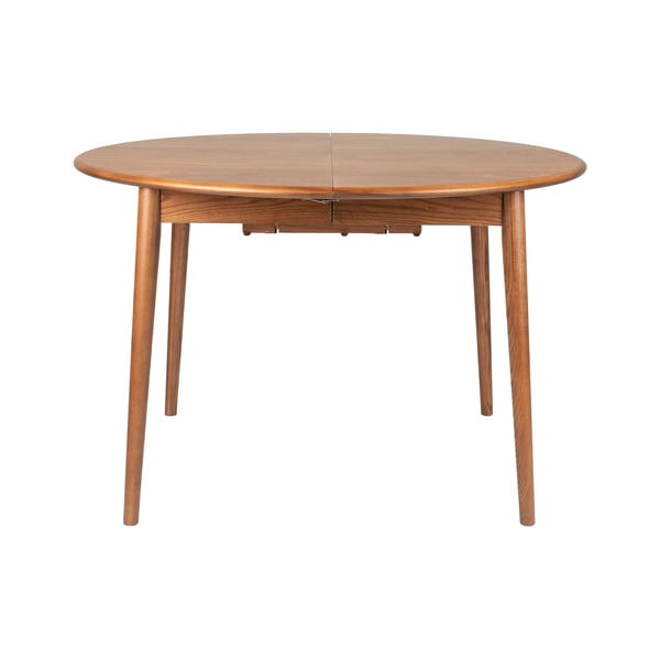 Kerek bővíthető étkezőasztal diófa dekoros asztallappal és hosszabbító asztallappal ø 120 cm Twist – Zuiver