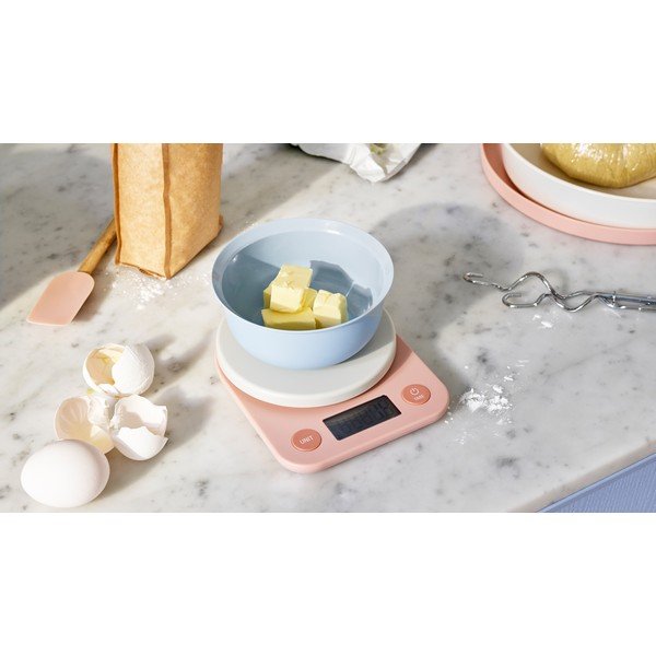Fehér műanyag digitális konyhai mérleg Foodie – RIG-TIG-image-2