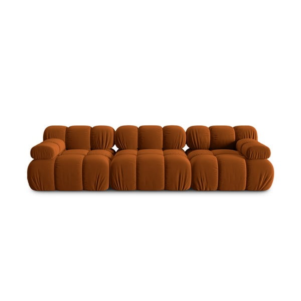 Narancssárga bársony kanapé 282 cm Bellis – Micadoni Home
