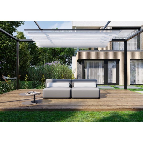 Világosszürke kerti moduláris kanapé 204 cm Straw – Sit Sit-image-3