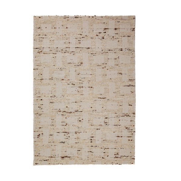 Natúr színű kézi szövésű gyapjúkeverék szőnyeg 140x200 cm Rova Blend – Flair Rugs