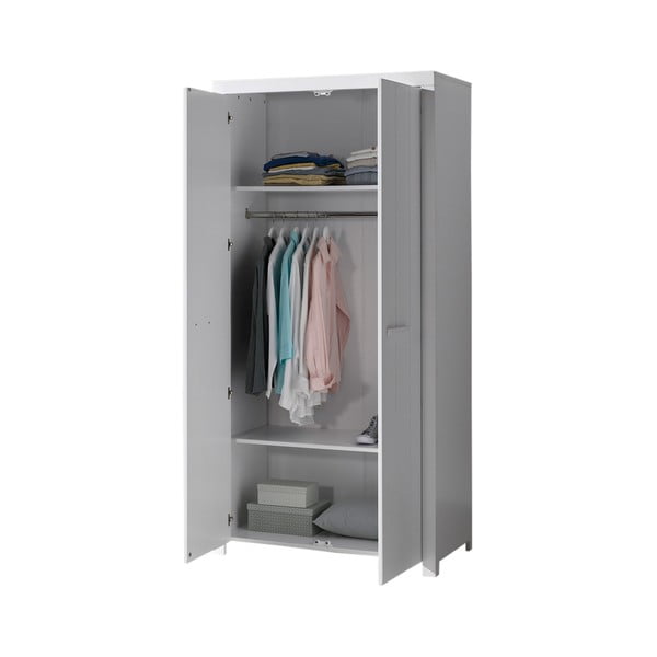 Erik fehér ruhásszekrény, szélesség 99 cm - Vipack-image-1