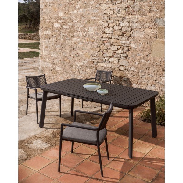 Fém kerti étkezőasztal 100x185 cm Izola – Kave Home-image-2